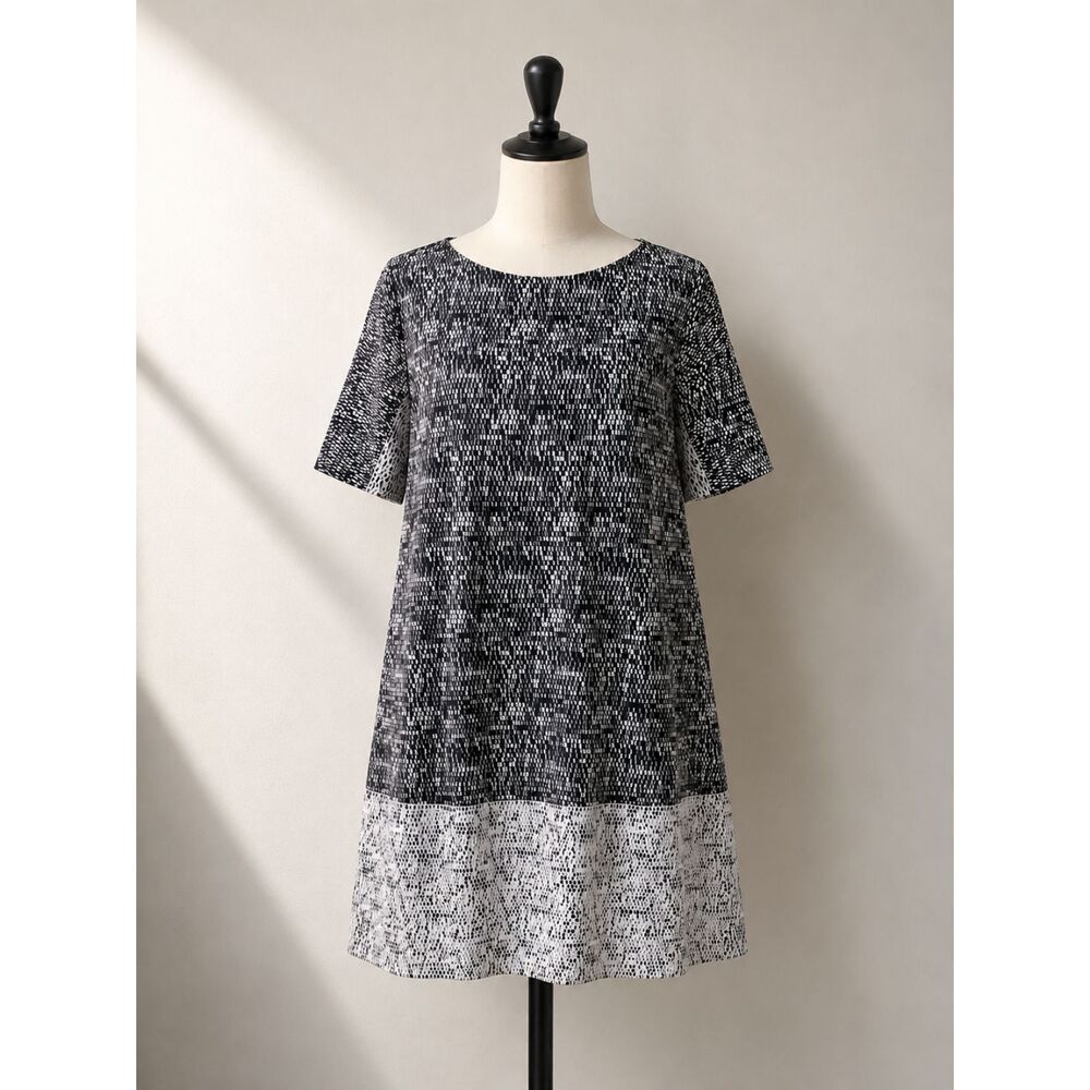 Gerard Darel Paris Shift Dress Women EU 38 US 6 Black White Minimalist Chic